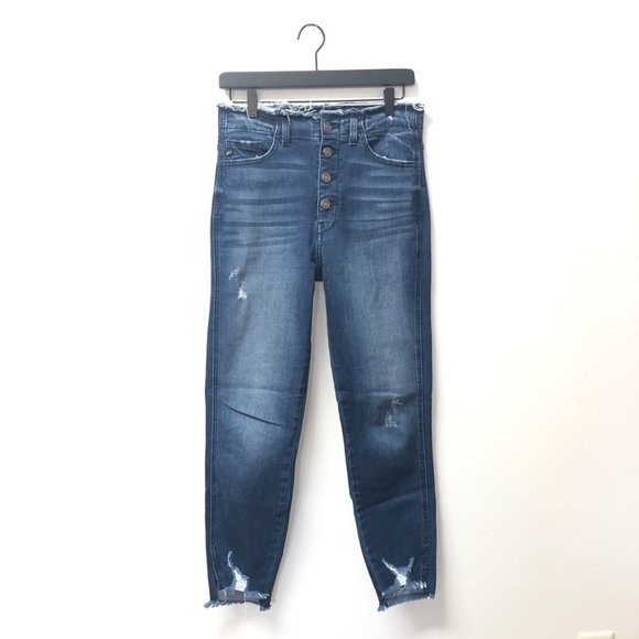 Kancan Sloane High Rise Ankle Skinny Jeans, Women's 28/9, Distressed - Picture 1 of 9